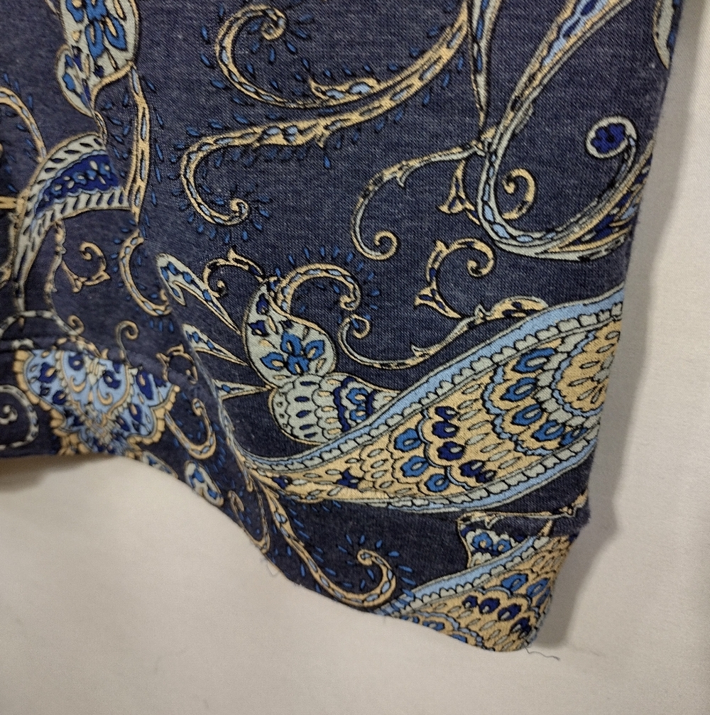 H&M Paisley Sweatshirt Women's S Blue Artsy Boho Retro 90s Y2K Outdoor - Picture 4 of 8